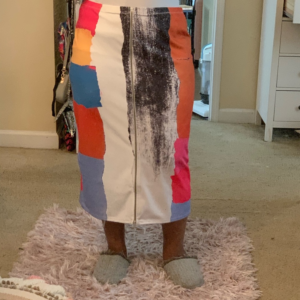 ASOS Curve Abstract Midi Skirt-Worn Once!
